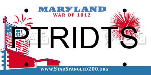 PTRIDTS Maryland License Plate