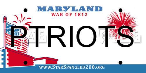PTRIOTS Maryland License Plate