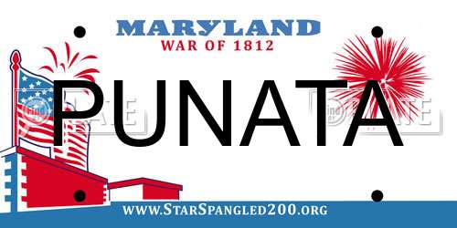 PUNATA Maryland License Plate