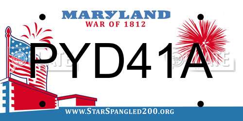PYD41A Maryland License Plate
