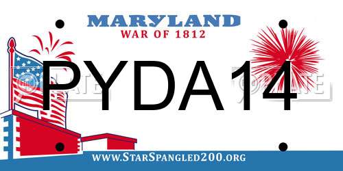 PYDA14 Maryland License Plate