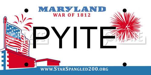 PYITE Maryland License Plate