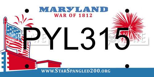 PYL315 Maryland License Plate