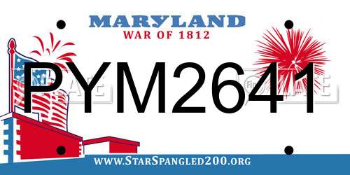 PYM2641 Maryland License Plate