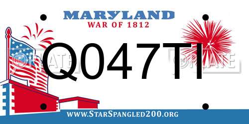 Q047TI Maryland License Plate
