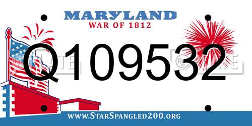 Q109532 Maryland License Plate