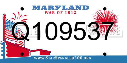 Q109537 Maryland License Plate