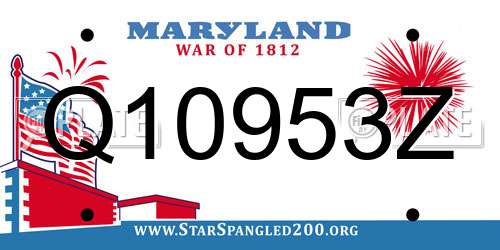 Q10953Z Maryland License Plate