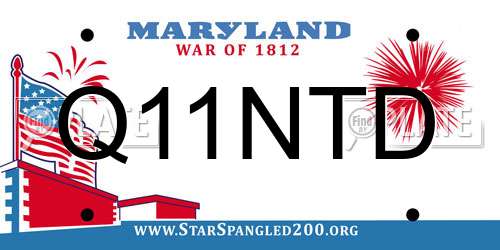 Q11NTD Maryland License Plate