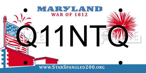 Q11NTQ Maryland License Plate