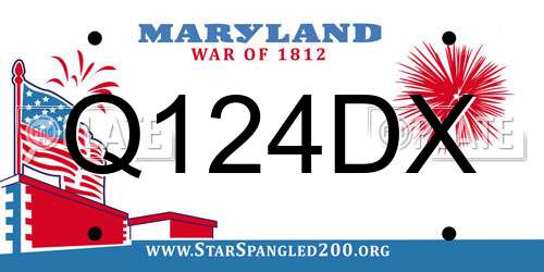 Q124DX Maryland License Plate