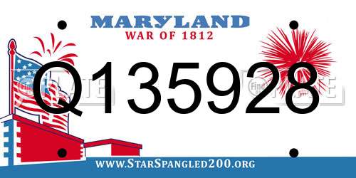 Q135928 Maryland License Plate