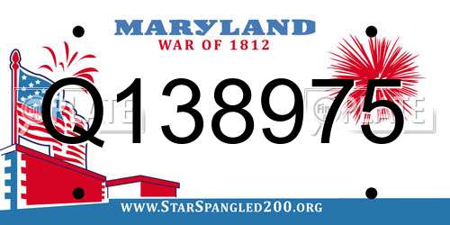 Q138975 Maryland License Plate