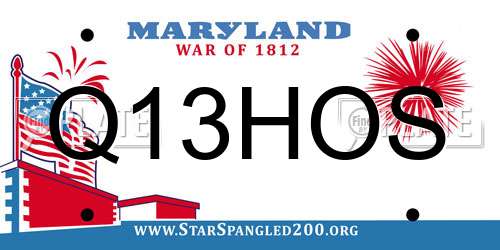 Q13HOS Maryland License Plate
