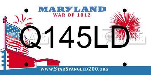 Q145LD Maryland License Plate