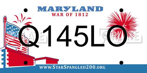 Q145LO Maryland License Plate