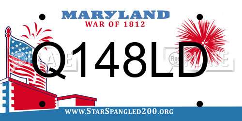 Q148LD Maryland License Plate