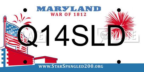 Q14SLD Maryland License Plate