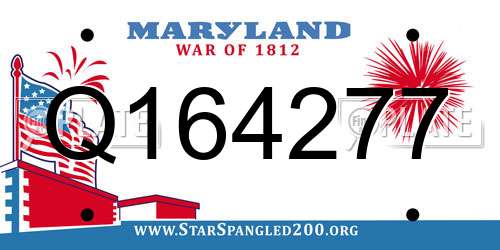Q164277 Maryland License Plate