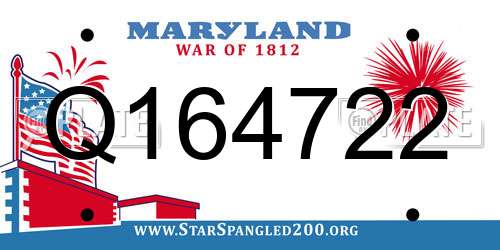 Q164722 Maryland License Plate