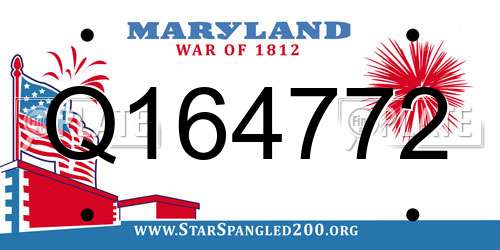 Q164772 Maryland License Plate