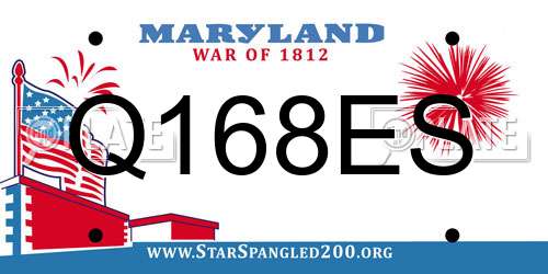 Q168ES Maryland License Plate