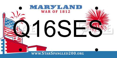 Q16SES Maryland License Plate