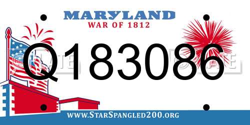 Q183086 Maryland License Plate