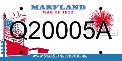 Q20005A Maryland License Plate