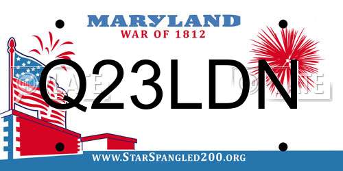 Q23LDN Maryland License Plate