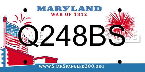 Q248BS Maryland License Plate