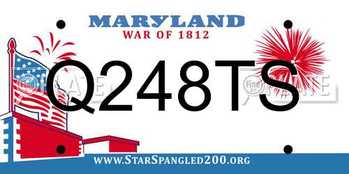 Q248TS Maryland License Plate