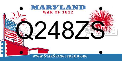 Q248ZS Maryland License Plate