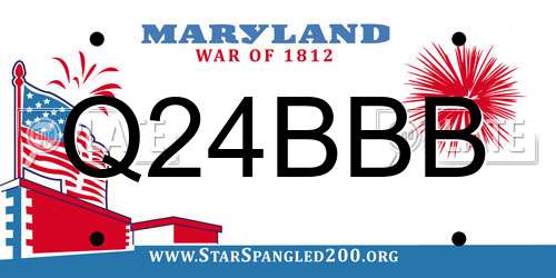 Q24BBB Maryland License Plate