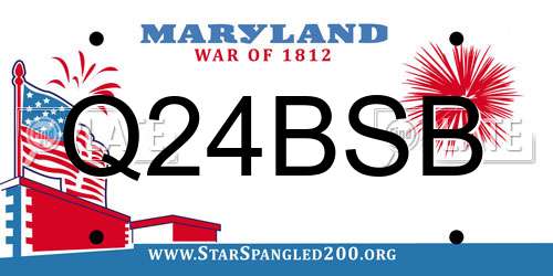 Q24BSB Maryland License Plate