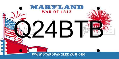 Q24BTB Maryland License Plate