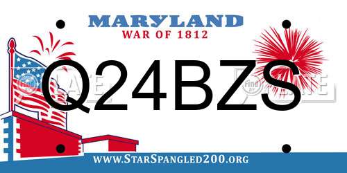 Q24BZS Maryland License Plate