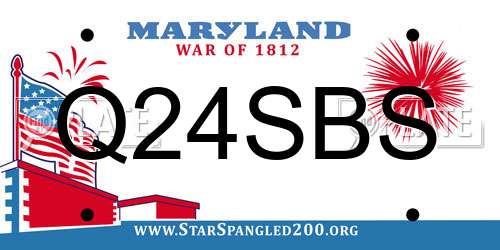 Q24SBS Maryland License Plate