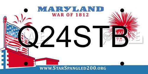Q24STB Maryland License Plate