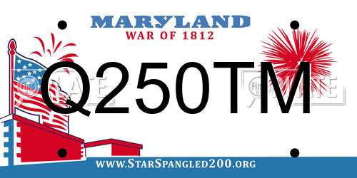 Q250TM Maryland License Plate