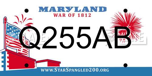 Q255AB Maryland License Plate