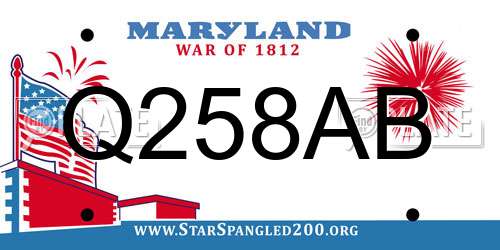 Q258AB Maryland License Plate