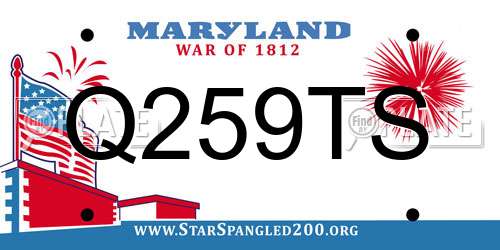 Q259TS Maryland License Plate