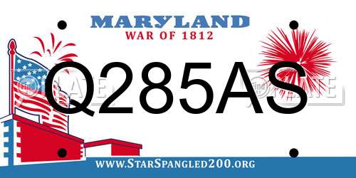 Q285AS Maryland License Plate
