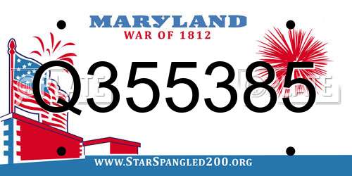 Q355385 Maryland License Plate