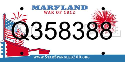 Q358388 Maryland License Plate