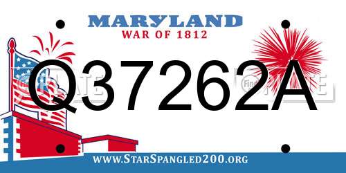 Q37262A Maryland License Plate