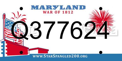 Q377624 Maryland License Plate
