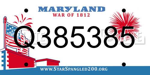 Q385385 Maryland License Plate