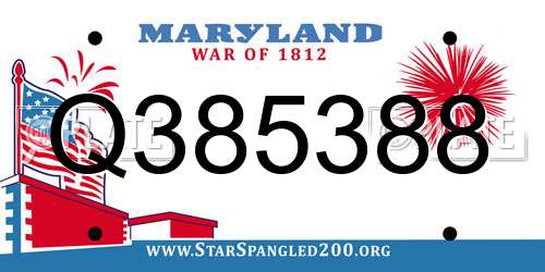 Q385388 Maryland License Plate